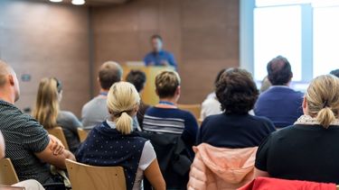 Students attending the lecture in the classroom