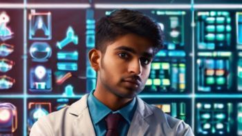 AI-generated image of scientist working in Empathy-Infused Biotechnology