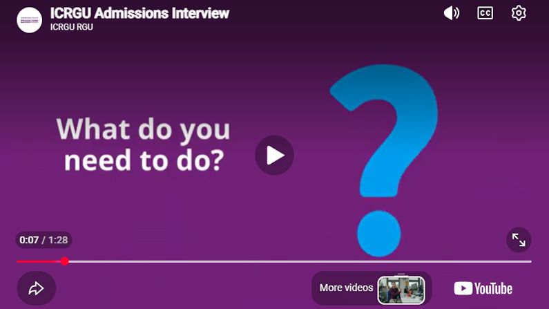 Play Video - Preparing for your Admissions Interview