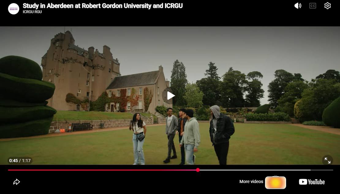 Play Video - Study in Aberdeen at Robert Gordon University and ICRGU